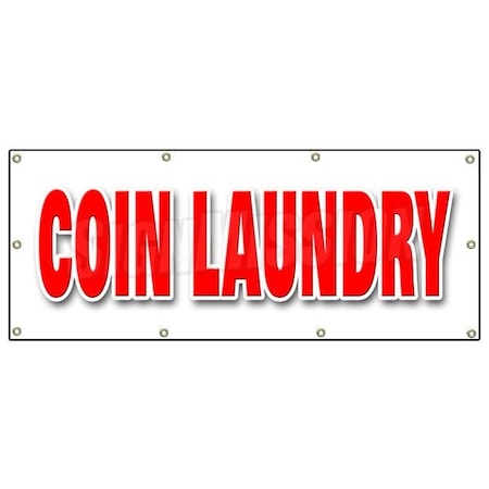 Signmission COIN LAUNDRY BANNER SIGN wash fold washing machines dry cleaning B-96 Coin Laundry